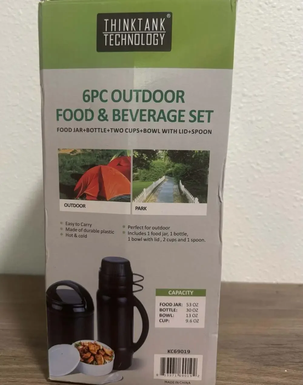 Thinktank Technology 6-Piece Outdoor Food and Beverage Set KC69019